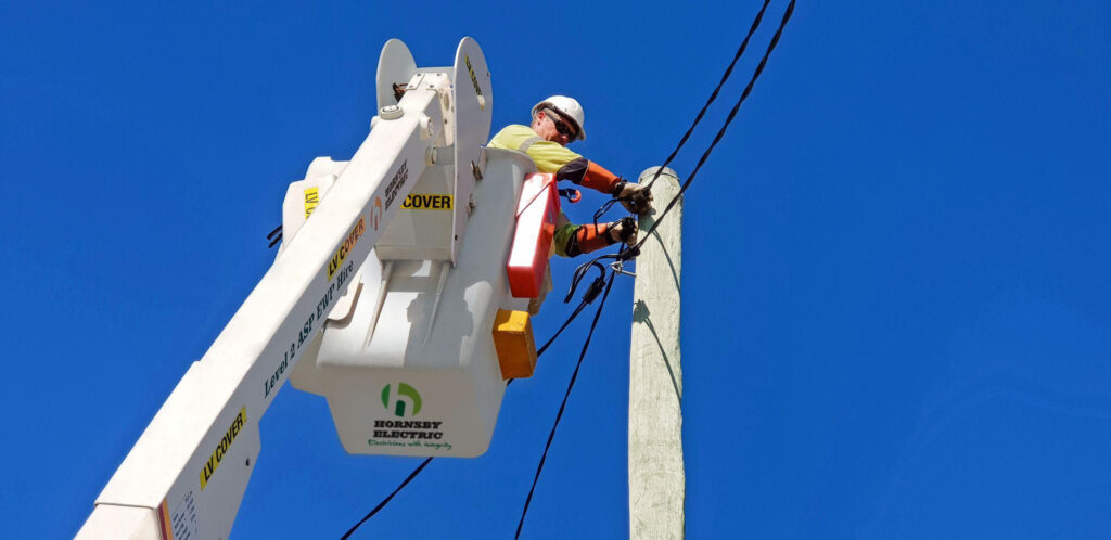 Level 2 Electrician on a crane